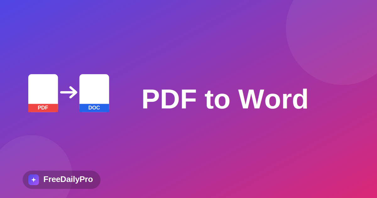 How to Convert PDF to Word Without Losing Formatting (Free)