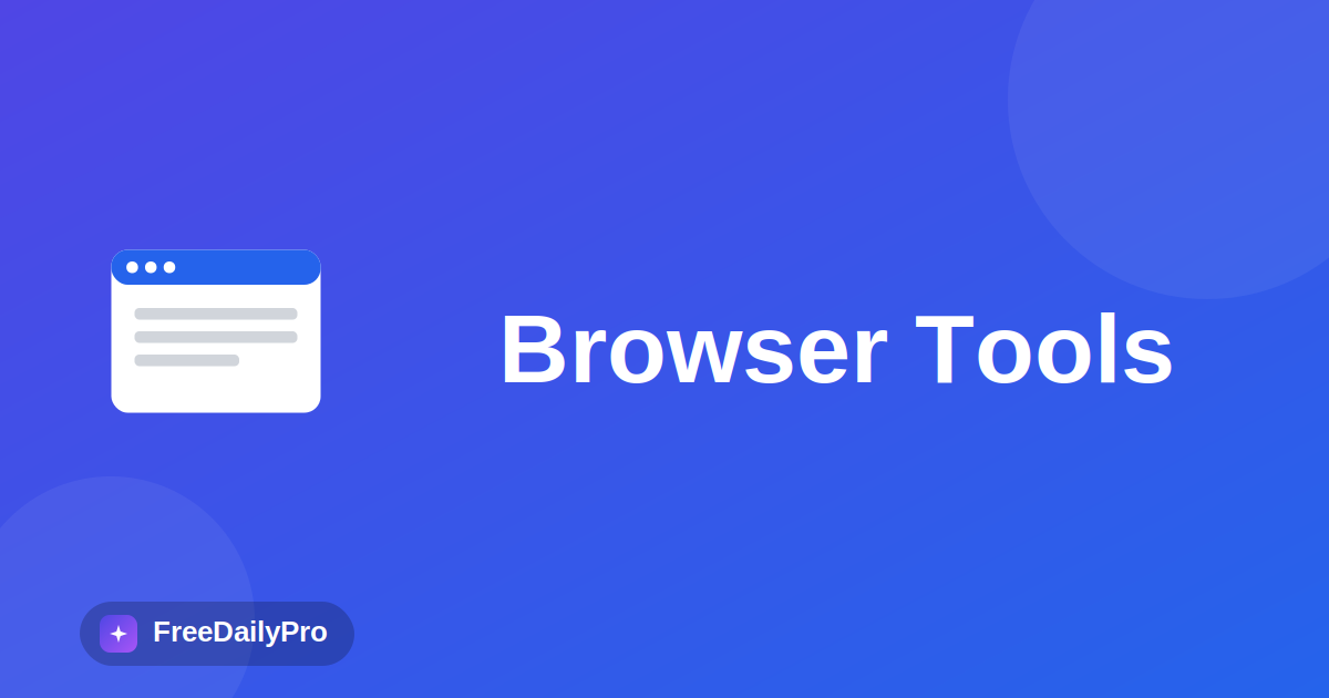 10 Free Browser Tools That Save You From Installing Software